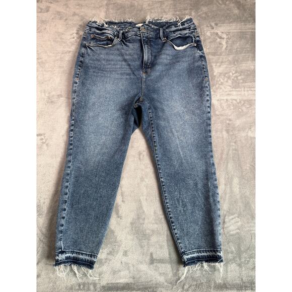 Good American Jeans Size 20 Good Legs Plus Size Frayed Denim 90s Wash - Picture 8 of 8